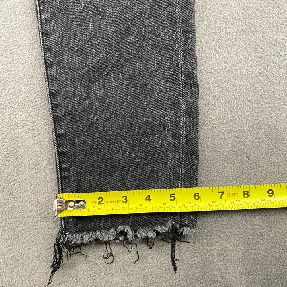 BKE Payton Mid-Rise Ankle Skinny Jeans Grey Raw Hem 31x27 Distressed Stretch - Picture 10 of 11